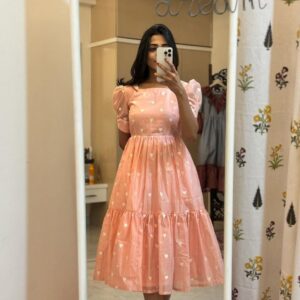 Peach Gown Dress