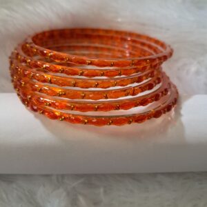 Orange Raindrop Bangles