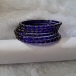 Dark Blue Raindrop Bangles