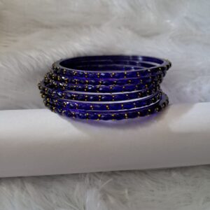 Dark Blue Raindrop Bangles