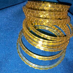 Yellow Glass Bangles