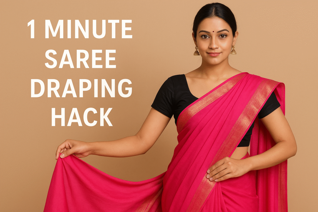 1 Minute Saree Draping Hack