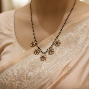 short black beads