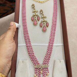 Pink CZ Beads long Haram
