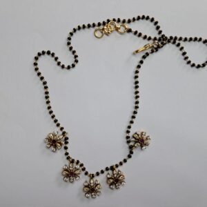 daily wear short black beads chain
