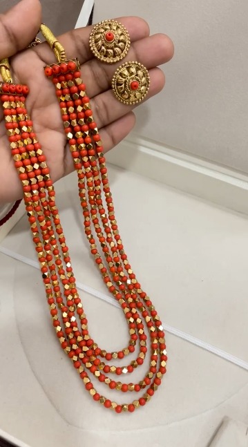 Red Coral Beads Chain