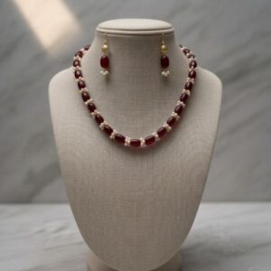 ruby necklace set