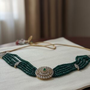 green beads choker