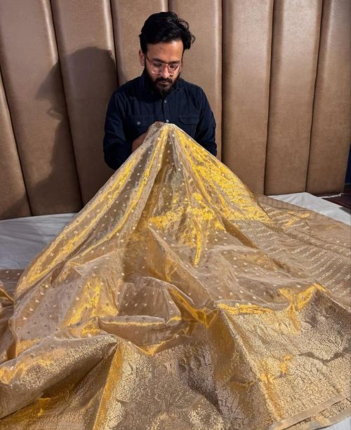 Golden Tissue Sarees