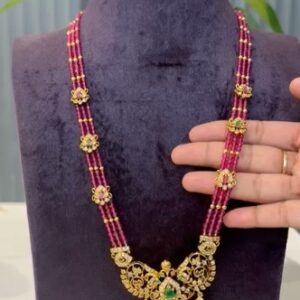 Red beads jewellery