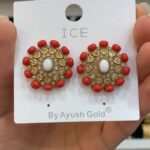 coral earrings