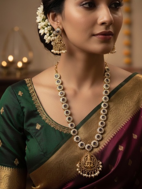 Kempu stone jewellery