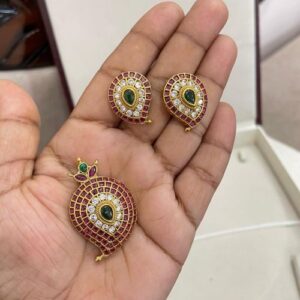 pendant with earrings