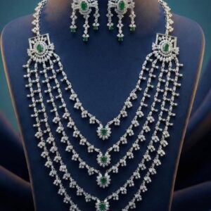 5 Layer American Diamond Necklace