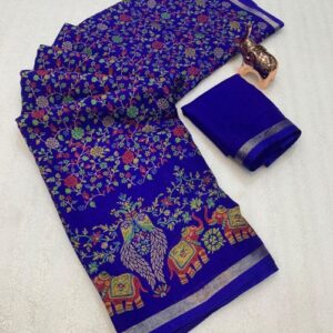 kashmiri printed silk sarees