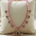 pink beads necklace set