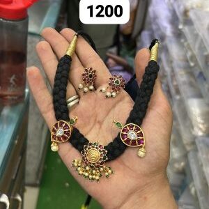 black thread necklace for women