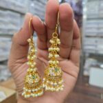 pearl jhumka earrings