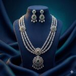 silver polish necklace set