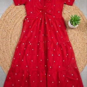 chanderi cotton frocks