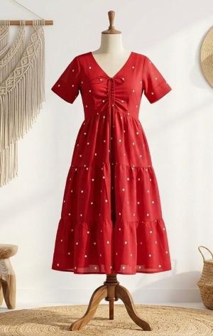 chanderi cotton frocks