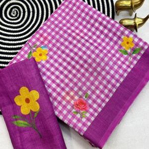 checks sarees