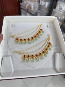 jadau kundan ear chains