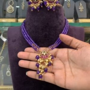 purple beads necklace
