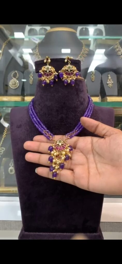 purple beads necklace
