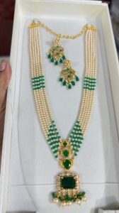 swarovski pearl long haram