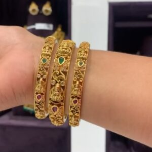 Gold Finish Lakshmi Bangles
