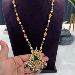 green beads necklace