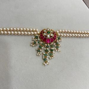 Jadau kundan pearl chocker