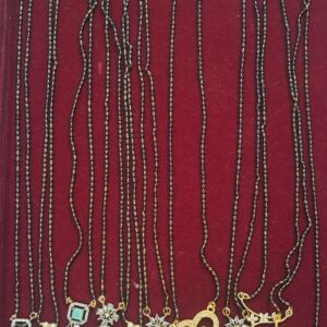 short black beads chains