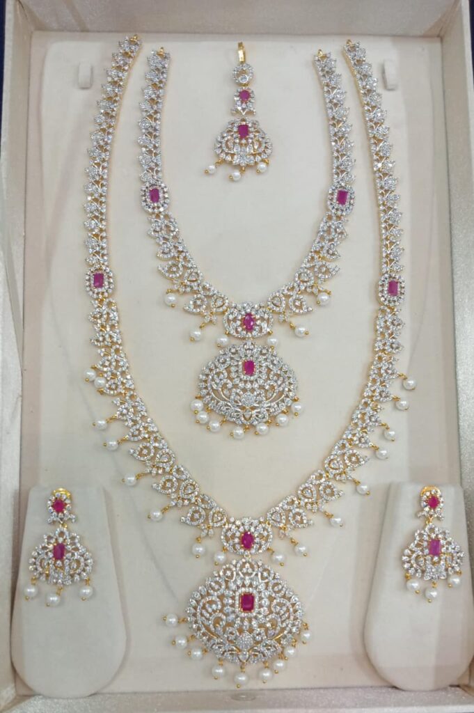 AD stone jewellery set