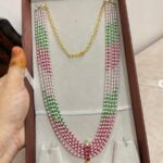 multi color beads long necklace