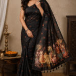 black saree for women