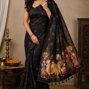 black saree for women