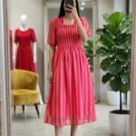 pink maxi dress
