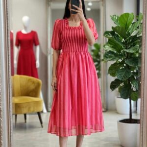 pink maxi dress