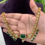 polki stone necklace set