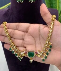 polki stone necklace set