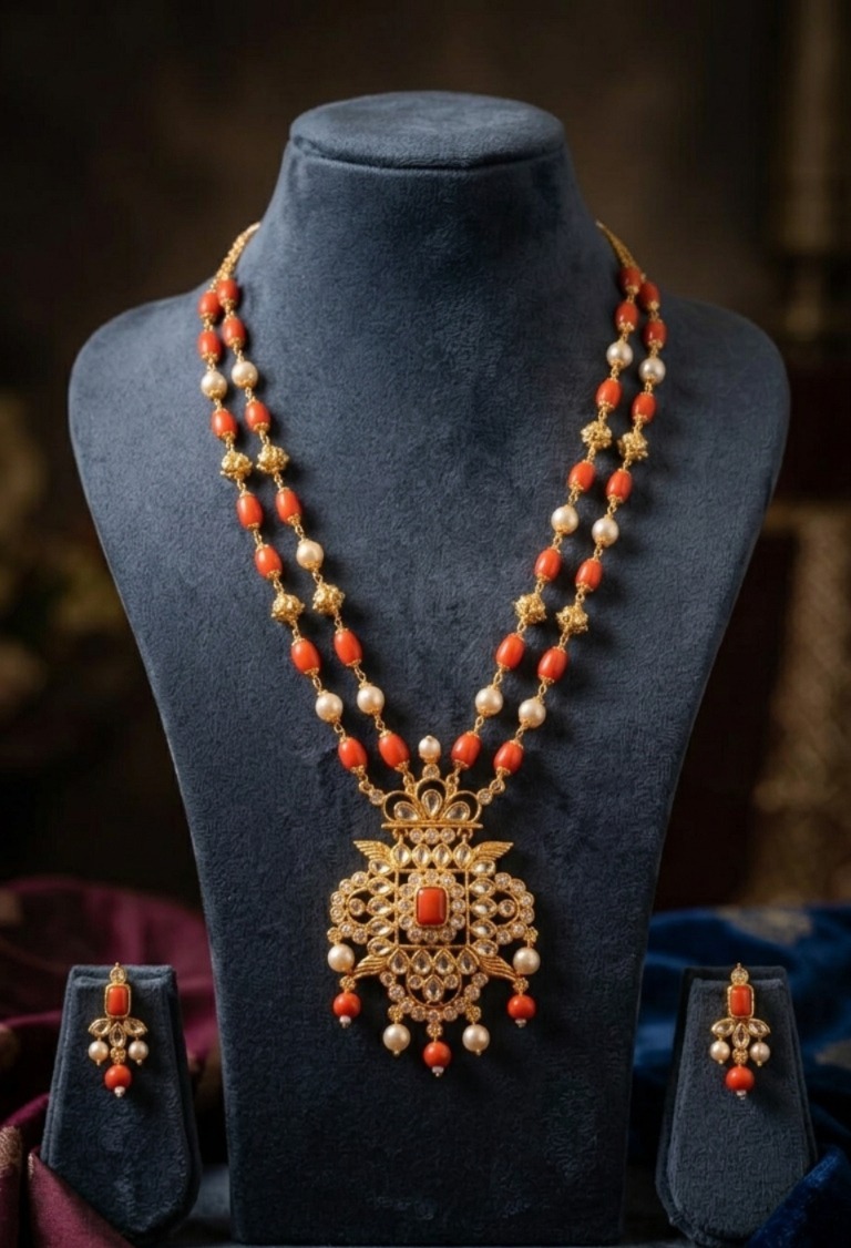 coral beads jewellery