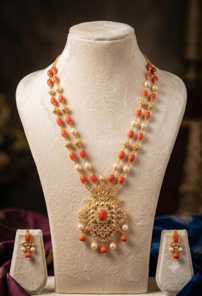 coral beads jewellery