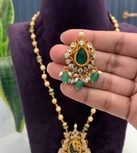 green beads jewellery