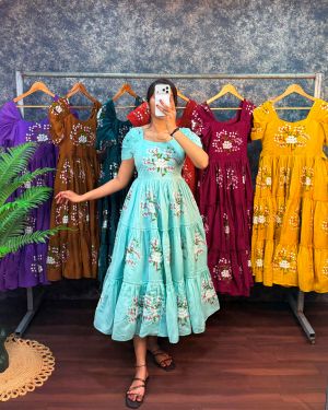 mul cotton frocks for women