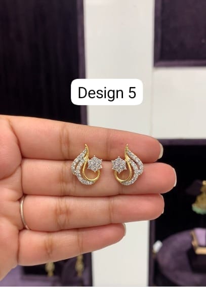 white stone studs earrings