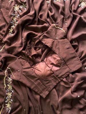 Designer sarees with readymade blouse - Image 4