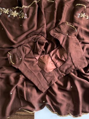 Designer sarees with readymade blouse - Image 2