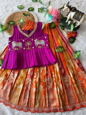Pattu pavadai for kids